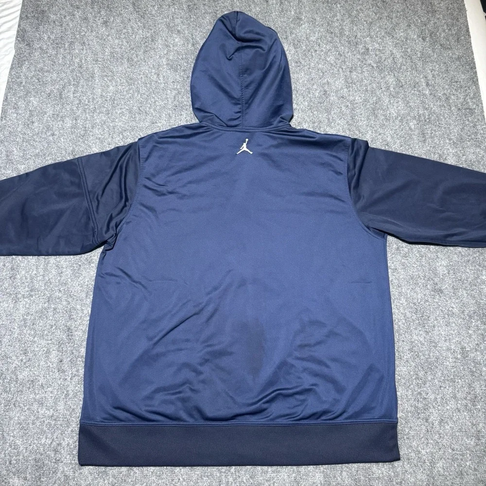 Jordan Jumpman Full Zip Hoodie Track Jacket Men XL Navy w/ White Accents Logo